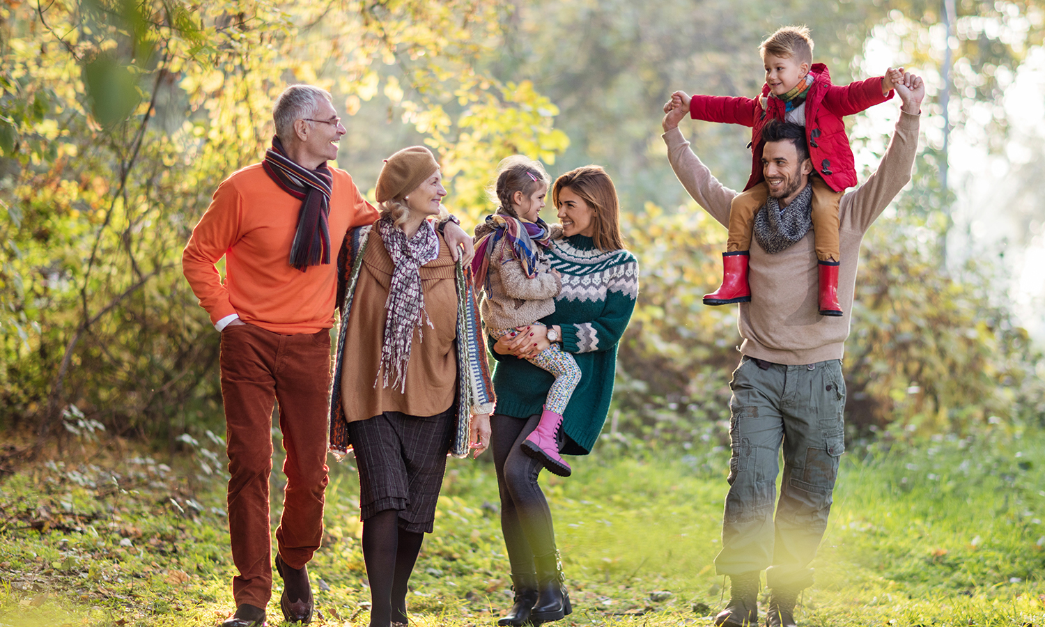 family in park