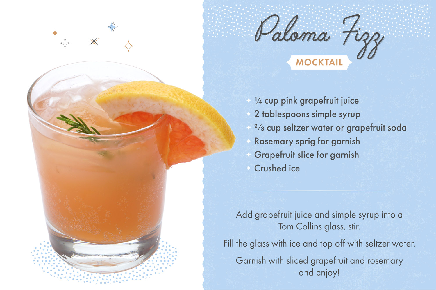 mocktail recipes paloma fizz 